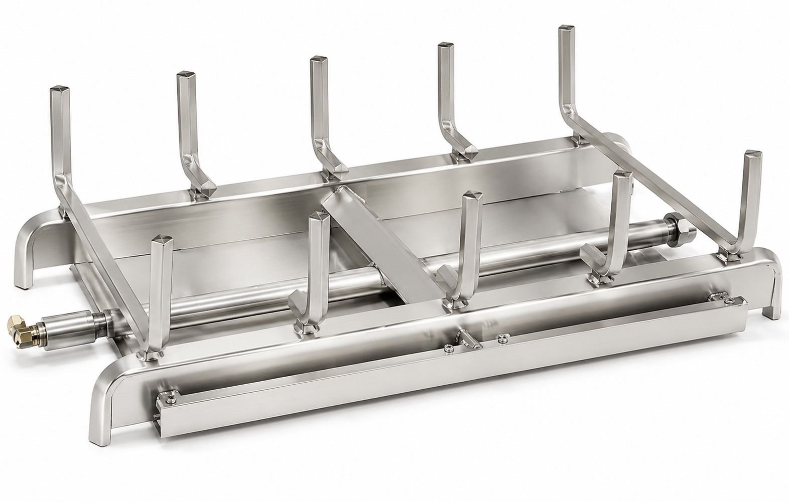 Grand Canyon Gas Logs See-Through Outdoor Vented Natural Gas Double Burner, LP Convertible, 18" to 60"